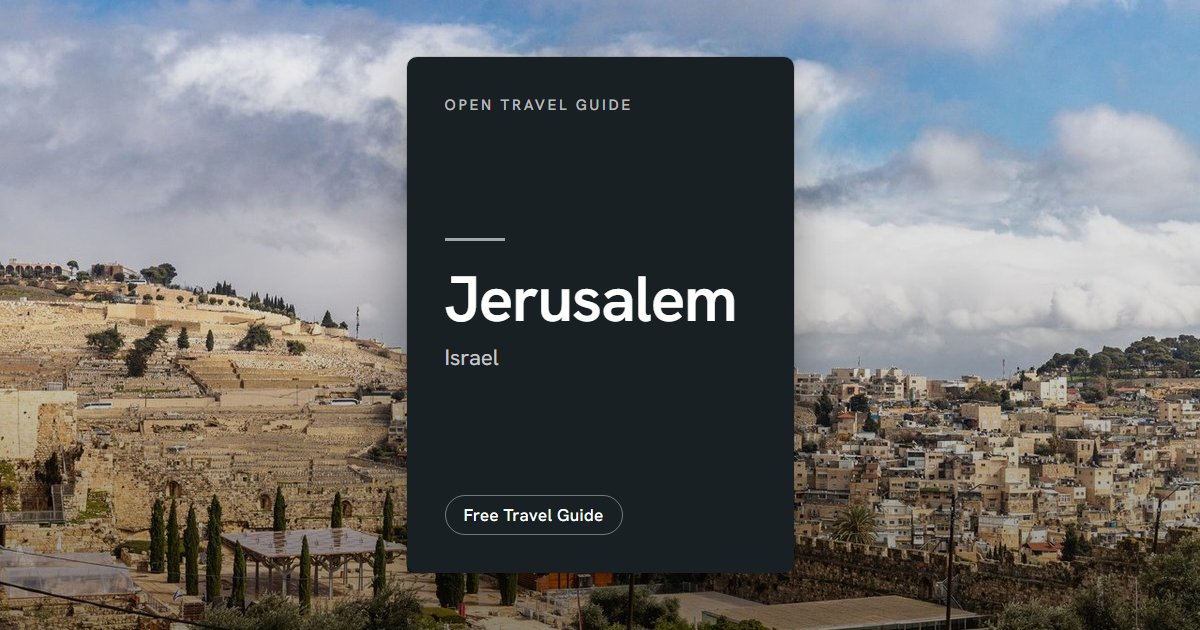 Jerusalem History: Key Events & Sites [2026]